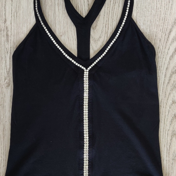 Christinaeffe Black Rhinestones decorated top - Picture 3 of 8